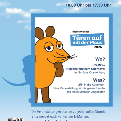 Plakat: T&uuml;ren auf mit der Maus am 03.10.2026 im ReMO 